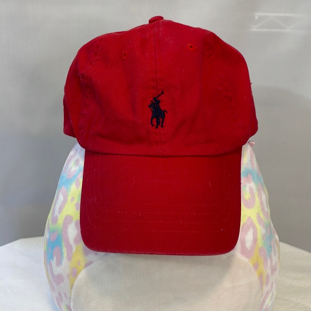 Red polo ball cap
